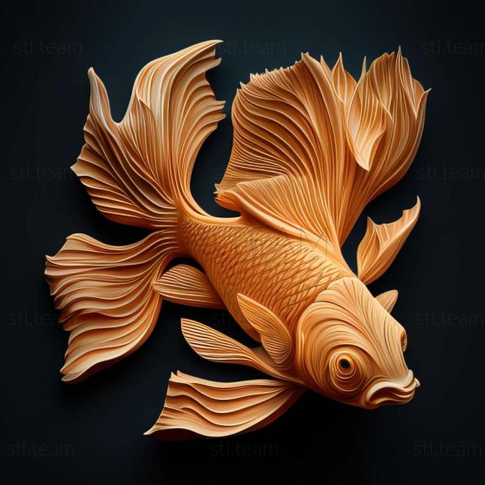 3D модель Золотая рыбка (STL)